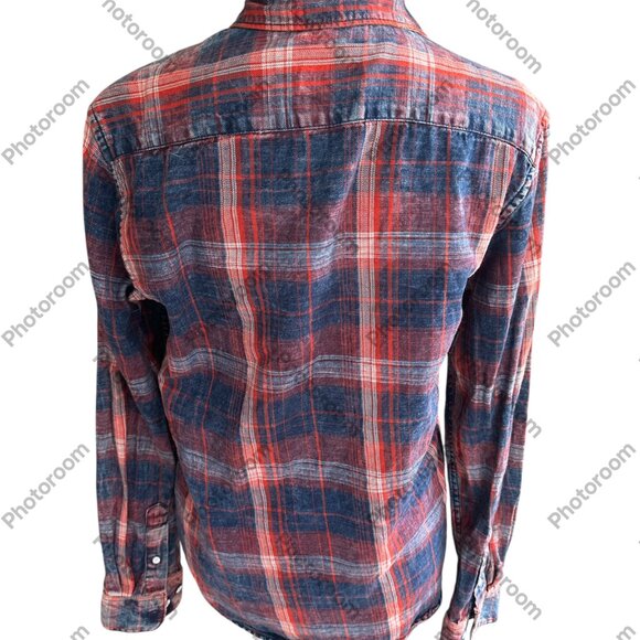 Zip Code 1992 Small Red & Blue Plaid Button Down Long Sleeve Shirt - Picture 3 of 6
